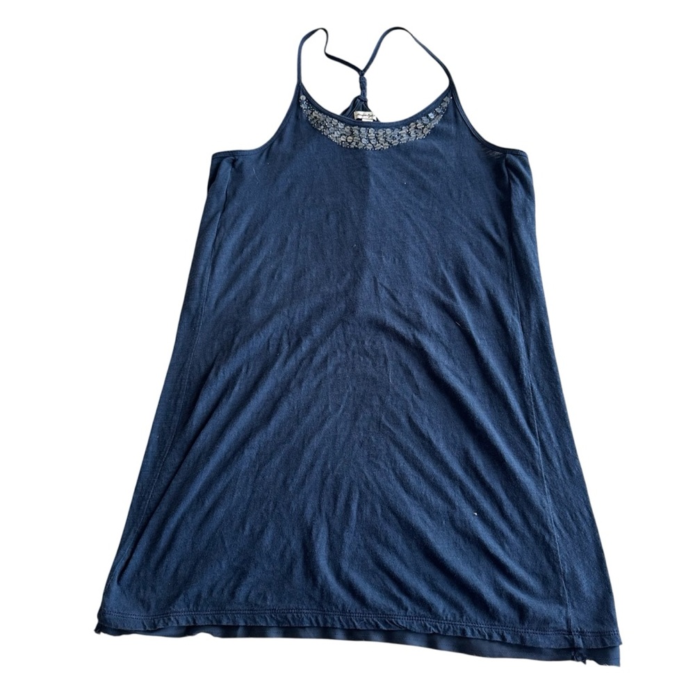 American Eagle Outfitters Y2K Sequin‎ Navy Blue Medium Top